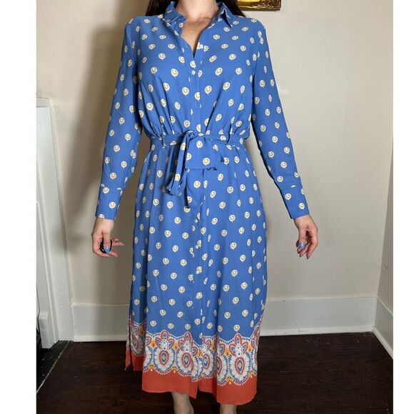 UNTUCKit for her Block Print Midi Susan Dress Size 6 - Picture 1 of 4